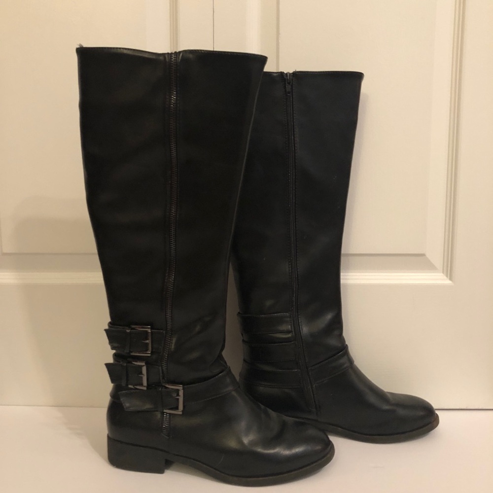 Just Fab Black Riding Boots